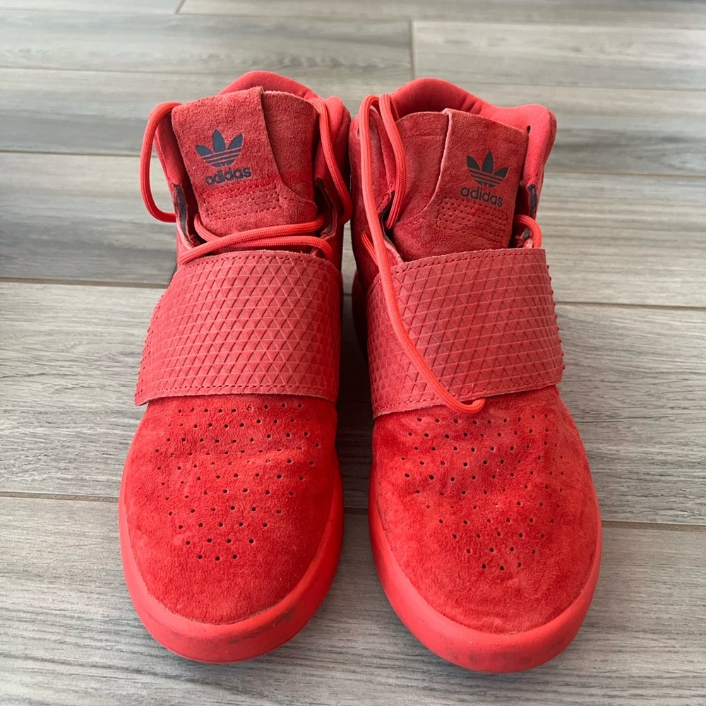 Adidas Women's Red High-Top Sneakers